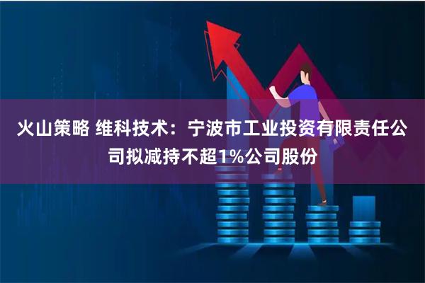 火山策略 维科技术：宁波市工业投资有限责任公司拟减持不超1%公司股份