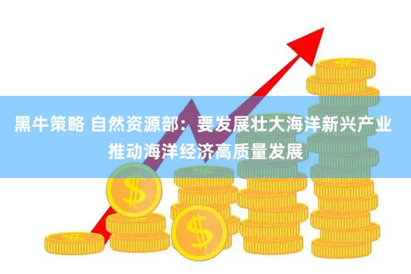 黑牛策略 自然资源部：要发展壮大海洋新兴产业 推动海洋经济高质量发展