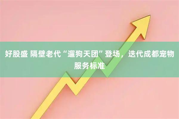 好股盛 隔壁老代“遛狗天团”登场，迭代成都宠物服务标准